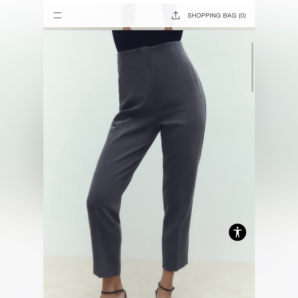 Zara Black Pleated Trousers